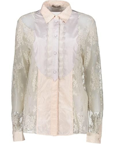 Bottega Veneta Lace Shirt - White