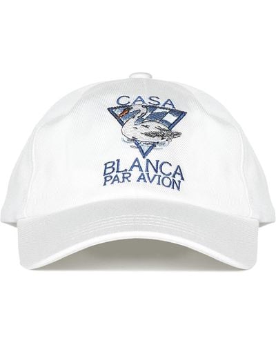 Casablancabrand Par Avion Cotton Baseball Cap - White