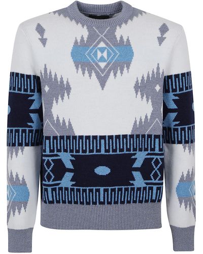 Alanui Icon Jacquard Sweater - Blue