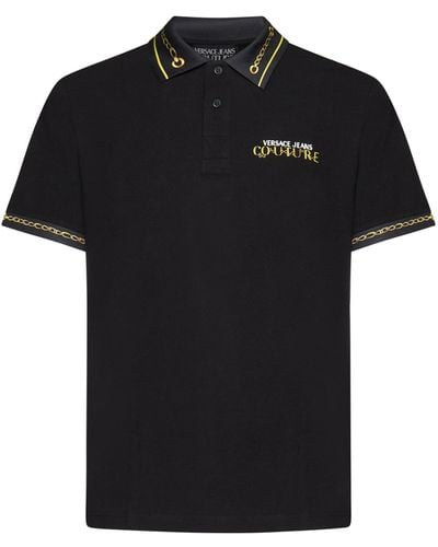 Versace Jeans Couture Couture Chain Polo T Shirt - Black