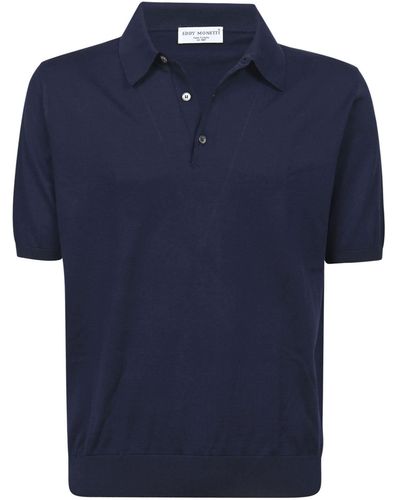Eddy Monetti Sea Island Polo Shirt - Blue