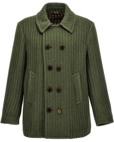 Etro Double-breasted Coat Coats, Trench Coats - Green