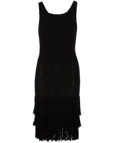 Amotea Mila Dress Short In Knit - Black