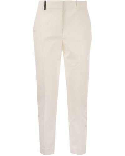 Peserico Iconic Fit Trousers - White