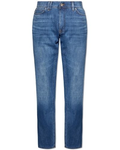 Brioni Jeans With Straight Legs - Blue