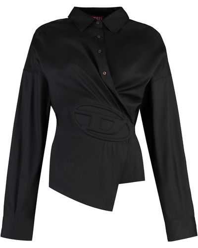 DIESEL C-Siz-N1 Cotton Shirt - Black