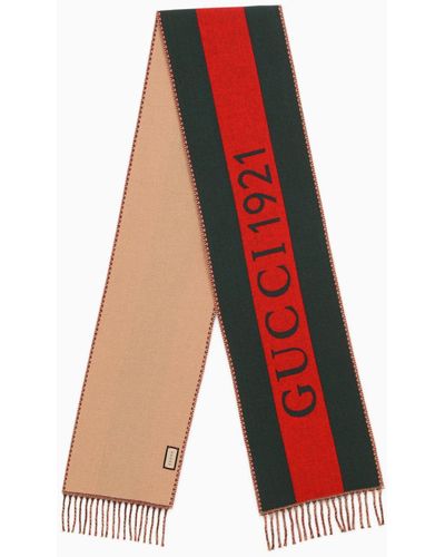 Gucci Web Jacquard Wool Scarf - Multicolor