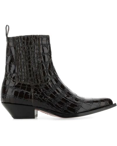 Sonora Boots Leather Hidalgo Ankle Boots - Black