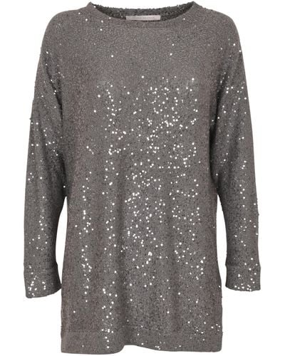 Saverio Palatella Bead Embellished Sweater - Gray