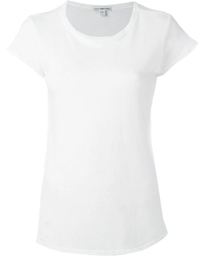 James Perse Curved Hem T-Shirt - White