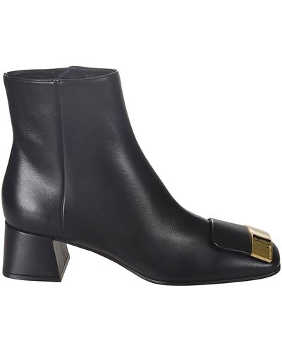 Sergio Rossi Side Zip Boots - Black