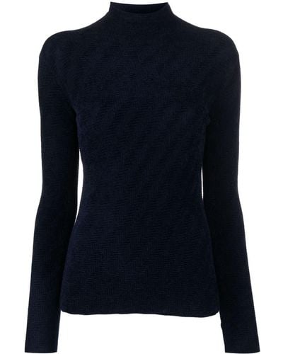 Emporio Armani High-neck Jumper - Blue