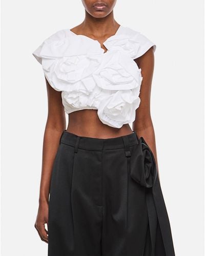 Simone Rocha Clustered Rose Top - White