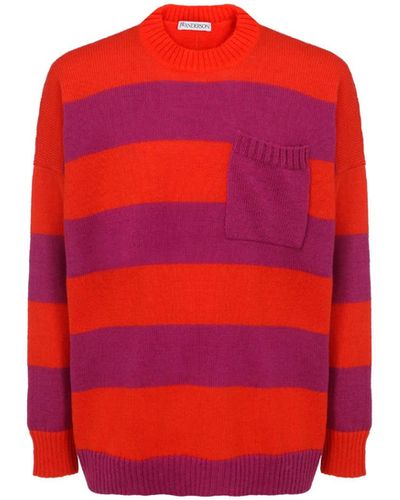 JW Anderson C-neck Knit - Red