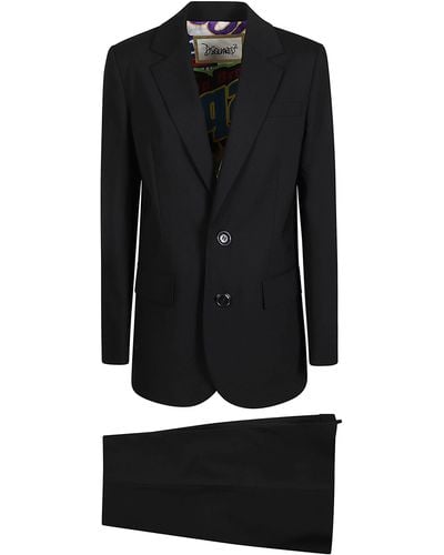 DSquared² Tailored Single-Breast Two-Piece Suit - Black