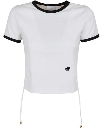 Patou Side Loop Rib Tshirt - White