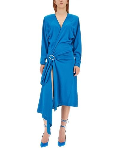 The Attico Atwell Midi Dress - Blue