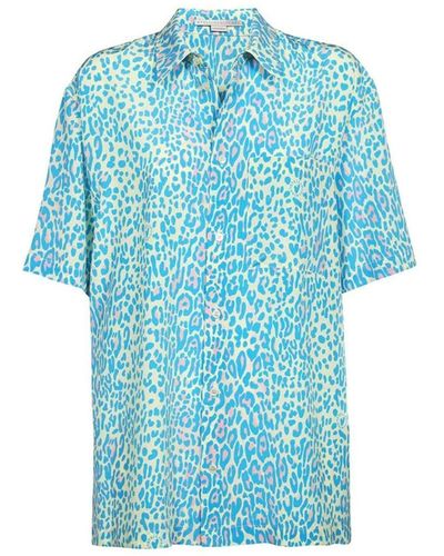 Stella McCartney Silk Printed Shirt - Blue