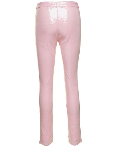 ROTATE BIRGER CHRISTENSEN Sequin-Embellished Boot Cut Trousers - Pink