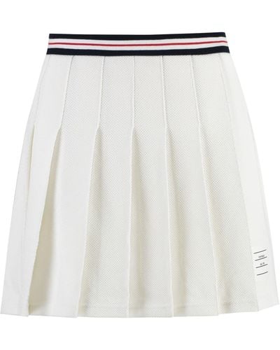 Thom Browne Pleated Mini Skirt - White