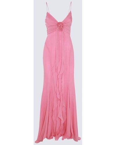 Blumarine Silk Maxi Dress - Pink