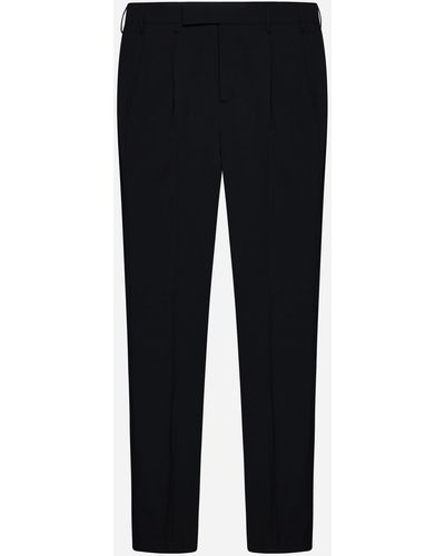 PT Torino Dieci Stretch Wool-Blend Pants - Black