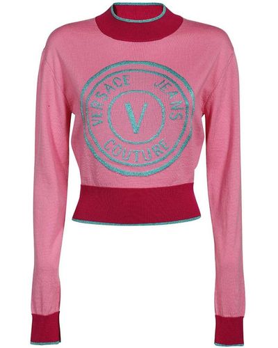 Versace Jeans Couture Crew-neck Wool Sweater - Red