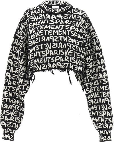 Vetements 'Graffiti Monogram' Jumper - Black