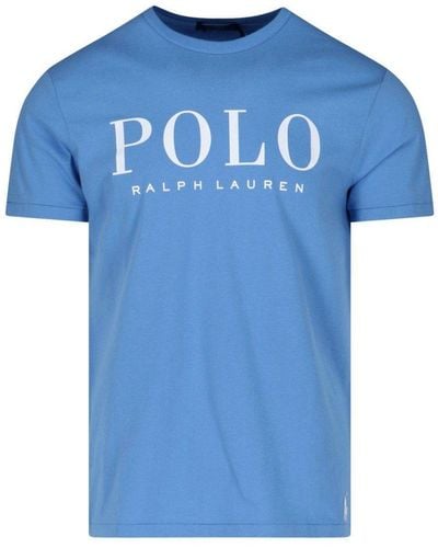 Ralph Lauren Logo Printed Crewneck T-shirt - Blue