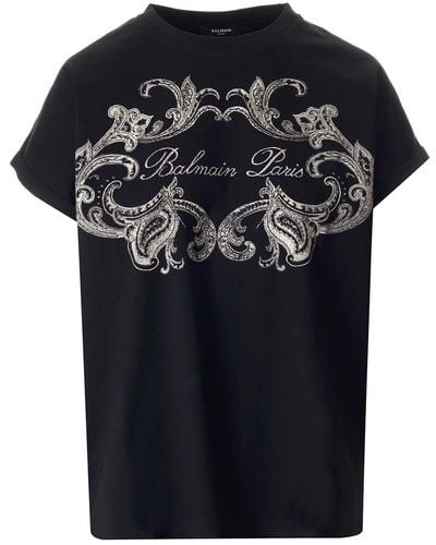 Balmain Cotton T-shirt, - Black