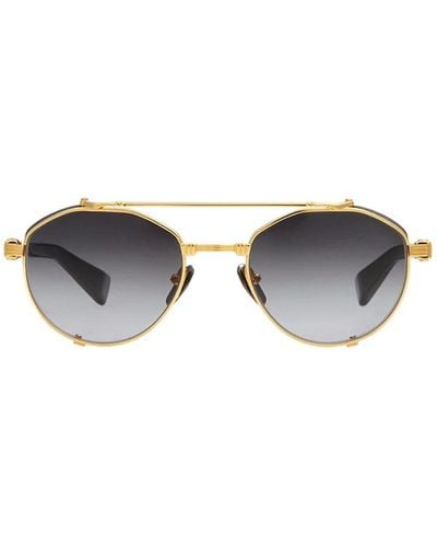 Balmain Brigade-iv - Black And Gold Sunglasses Sunglasses
