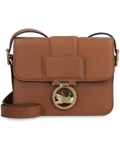 Longchamp Box-trot Leather Shoulder Bag - Brown