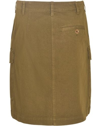 Aspesi Short Plain Cargo Skirt - Green