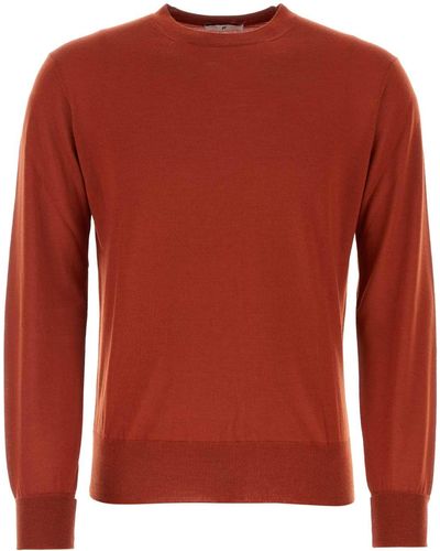 PT01 Brick Wool Sweater - Red
