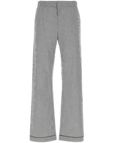 Prada Embroidered Poplin Pant - Grey