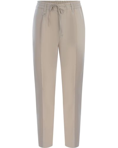 Paolo Pecora Trousers Made Of Fresh Wool - Natural