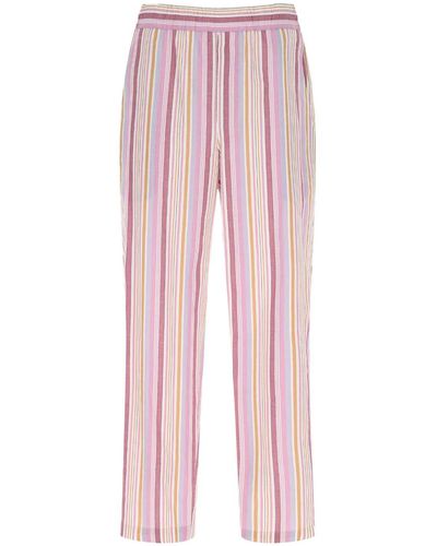 Isabel Marant Embroidered Cotton Tilion Pant - Pink