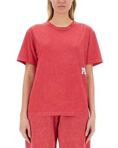 T By Alexander Wang T-Shirt With Logo - Red