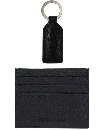 Emporio Armani Card Holder With Keyring - Black