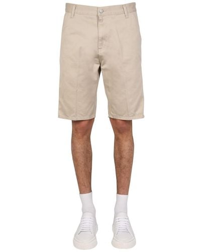 Carhartt Bermuda With Logo Patch - Natural