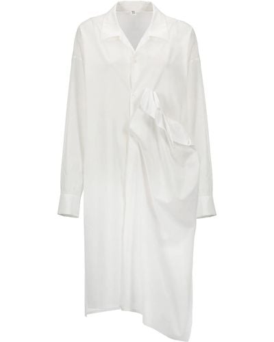 Y's Yohji Yamamoto Cotton Chemisier Dress - White