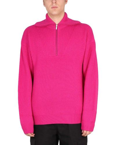 Drole de Monsieur Ribbed Sweater - Pink