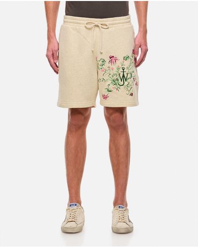 JW Anderson Thistle Embroidery Shorts - Natural