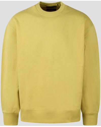 Y-3 Organic Cotton Terry Crew Sweatshirt - Yellow