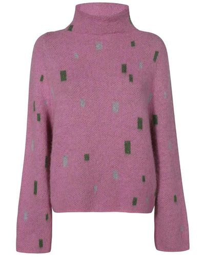 Emporio Armani Turtleneck Sweater - Purple