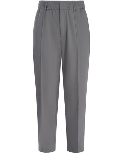 Emporio Armani Trousers Made Of Nylon - Grey