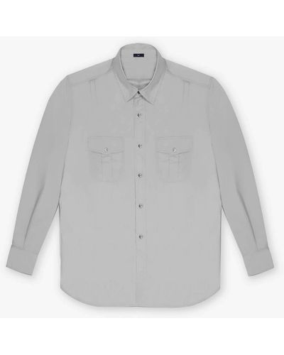 Larusmiani Military Cotton Shirt Shirt - Gray