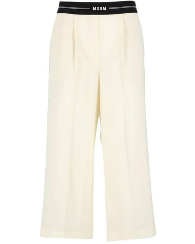 MSGM Pants White - Natural