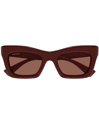 Gucci Gg1773S Gucci Lido 003 Burgundy Sunglasses - Brown