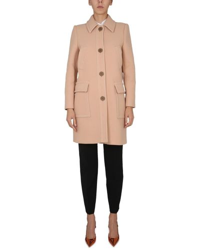 Boutique Moschino Virgin Wool Coat - Natural